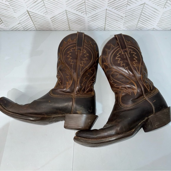 Ariat Brown Leather Legend Phoenix Square Toe Cowboy Western Boots Sz 11.5 D - Picture 7 of 8